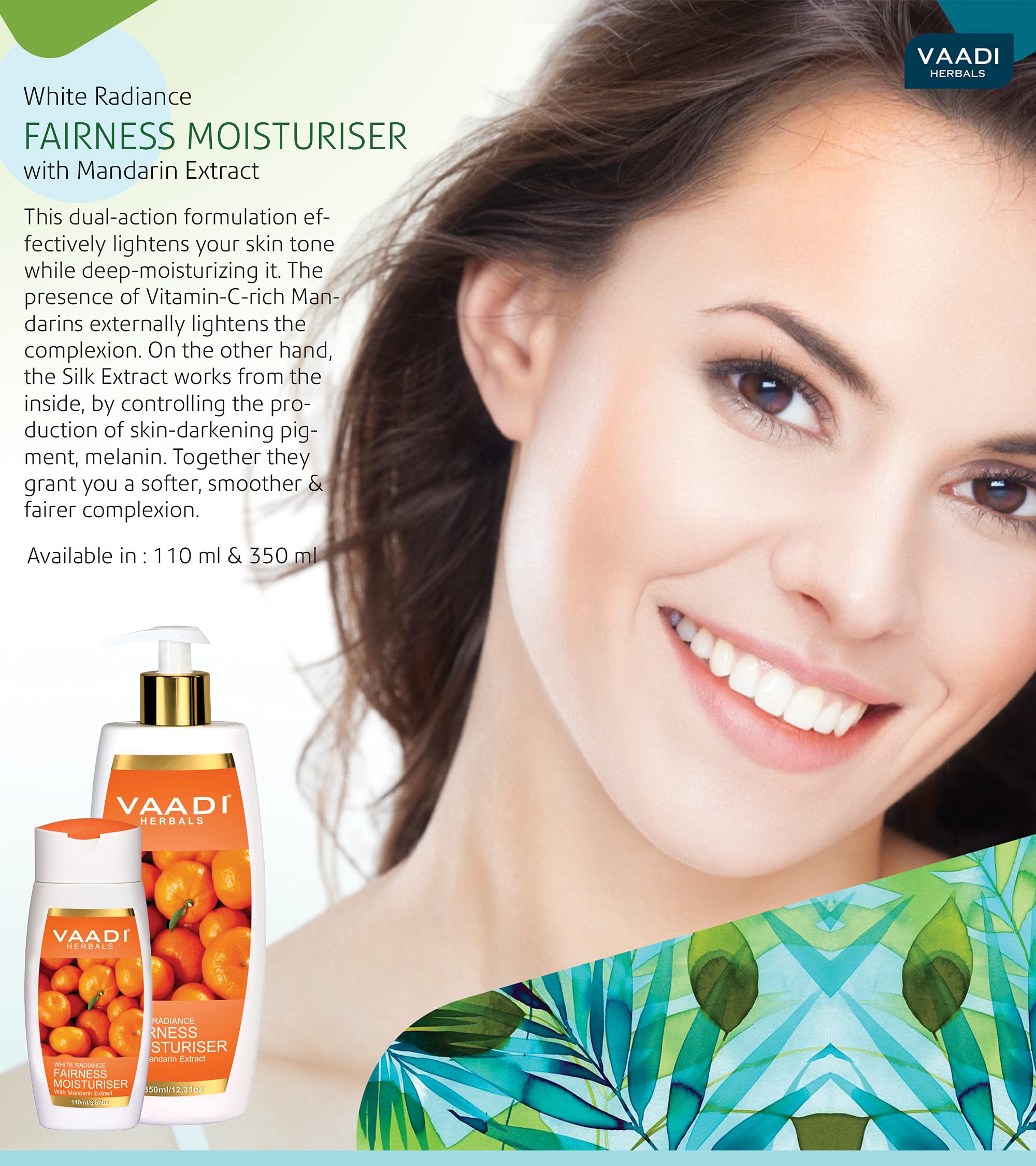 Vaadi Herbals Fairness Moisturiser with Mandarin Extract, 110ml x 3 – view 3