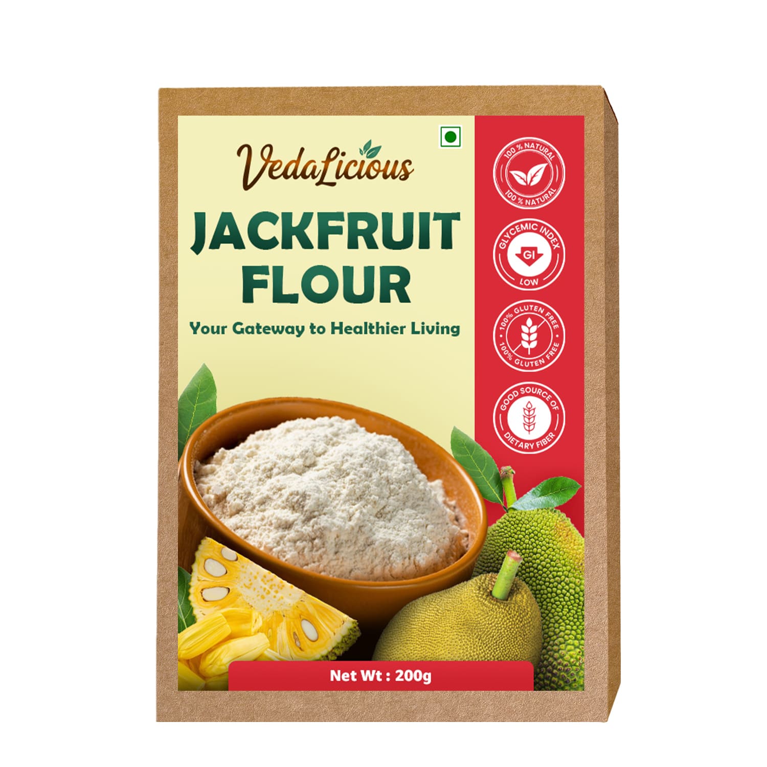 VedaLicious Premium Green Jackfruit Flour 