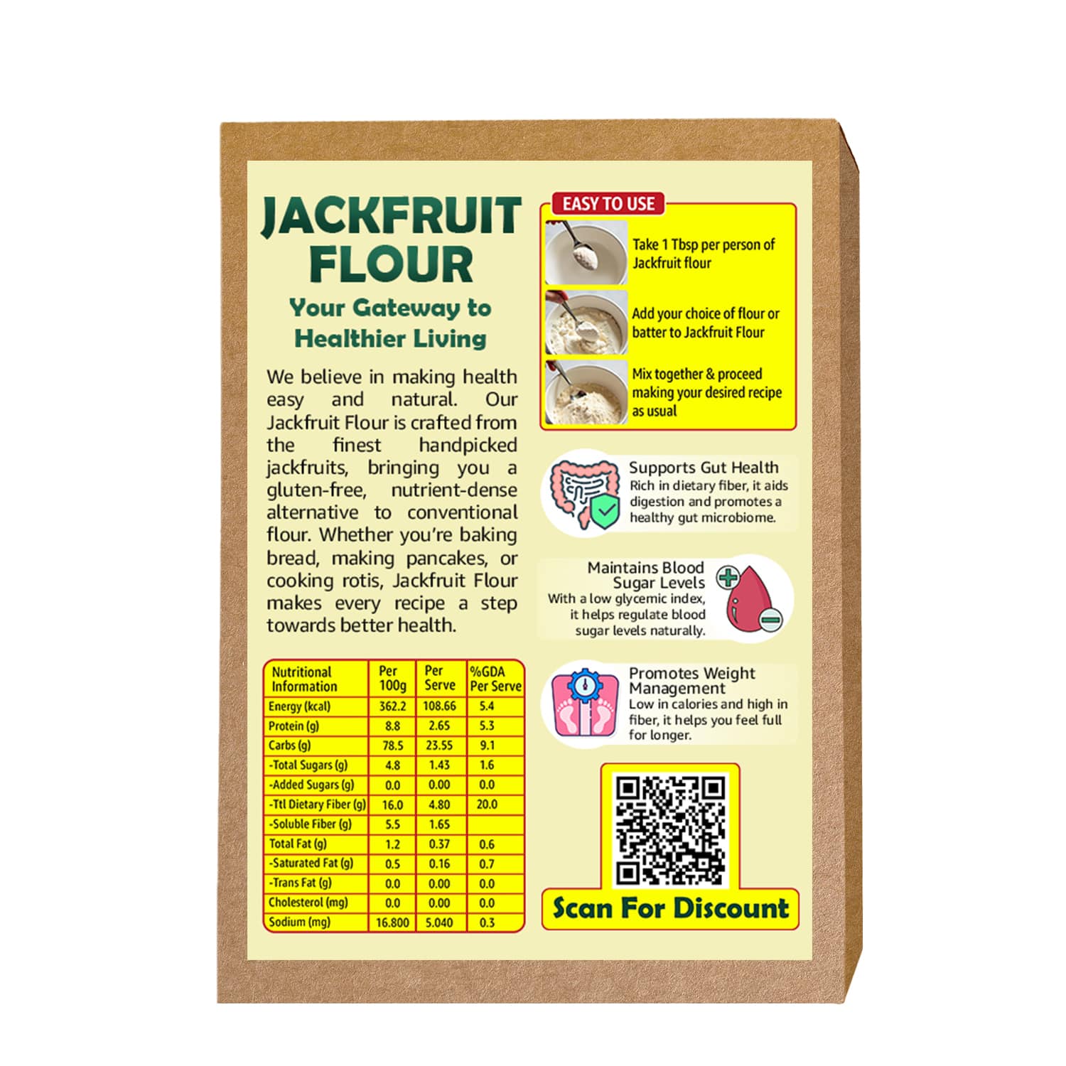 VedaLicious Premium Green Jackfruit Flour – view 2