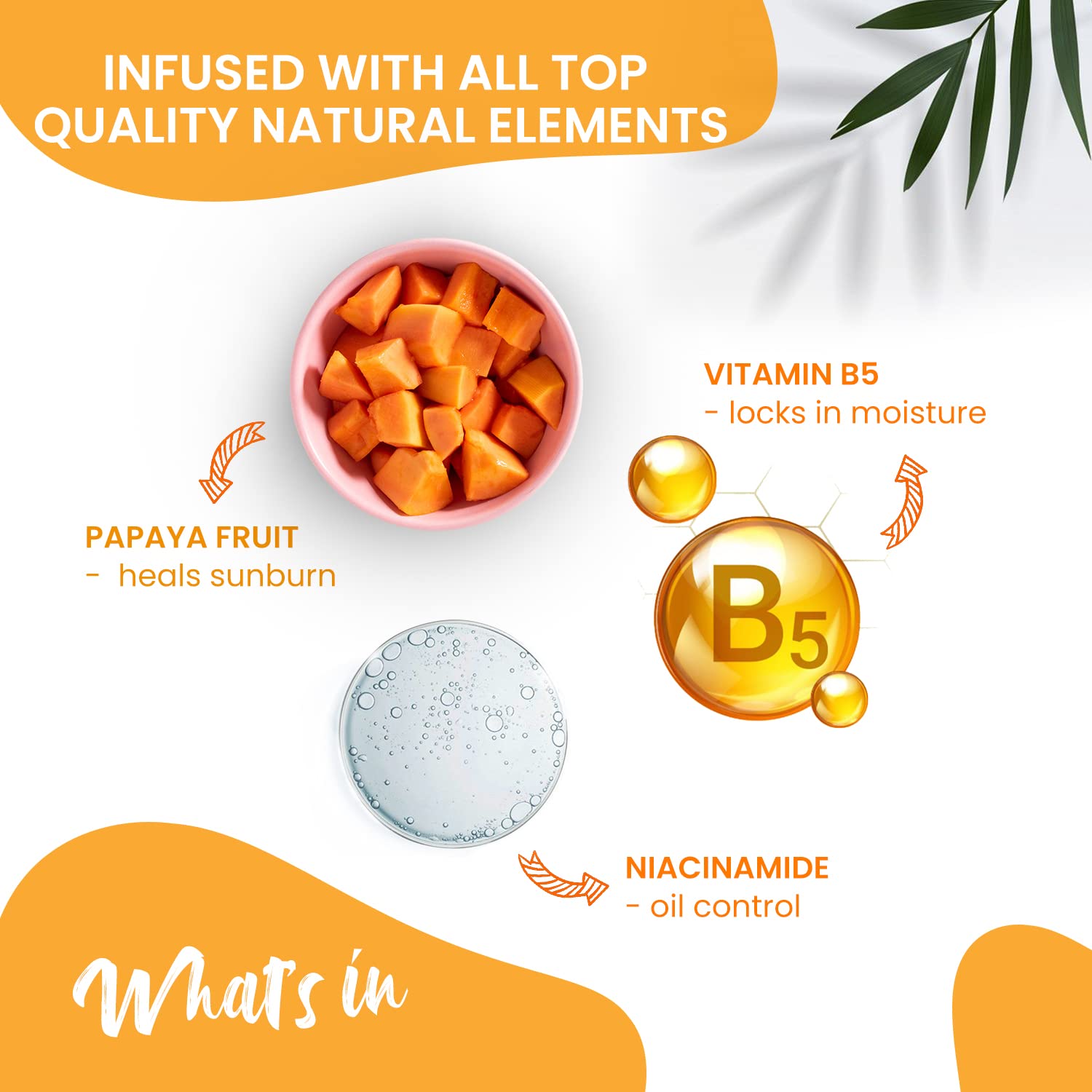 NutriGlow NATURAL'S Advanced Pro Formula Papaya Sunscreen SPF 50, PA+++ No White Cast, Non-Greasy, with Broad Spectrum, UV A & UV B Blue Light Protection, for Men & Women Suitable for Oily, Dry, Sensitive & Combination Skin (100 g) – view 5