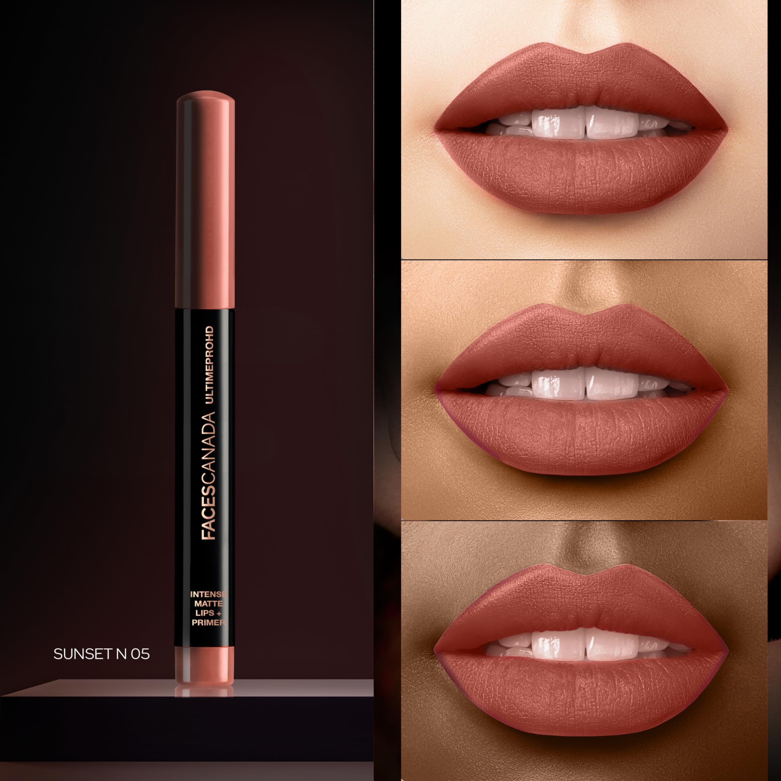 FACES CANADA Ultime Pro HD Intense Matte Lips + Primer - Sunset N05, 1.4g – view 2