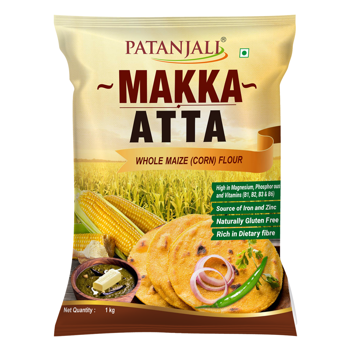 Patanjali Maize Atta 1 kg – view 1