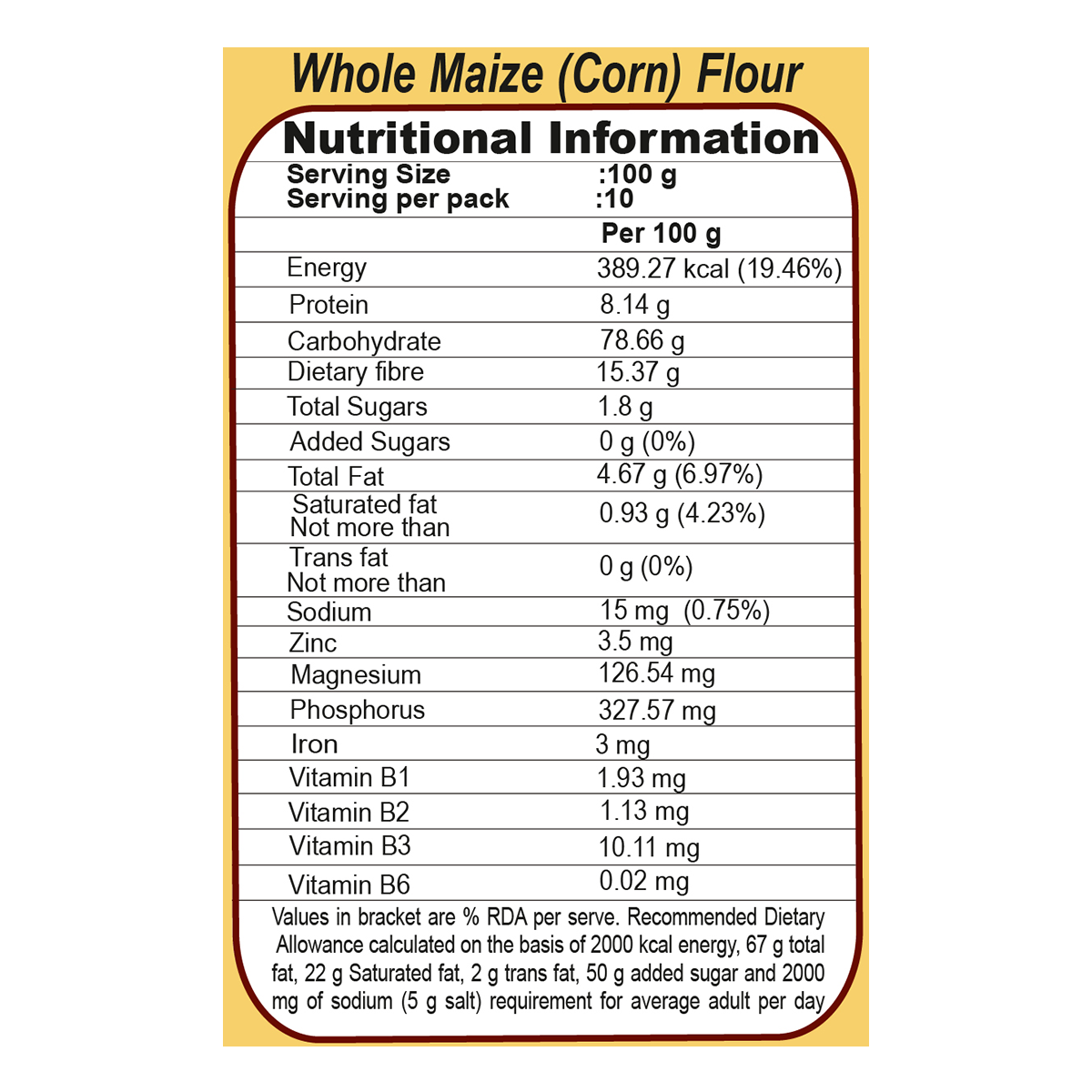 Patanjali Maize Atta 1 kg – view 3