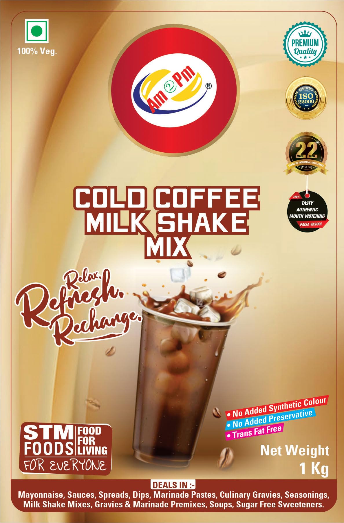 Am 2 Pm - Premium Silky Smoothy Milk Shake Mix, Flavoured Milk shake Premix Powder, Instant Premix Drink Milkshake Powder (Cold Coffee) – view 5