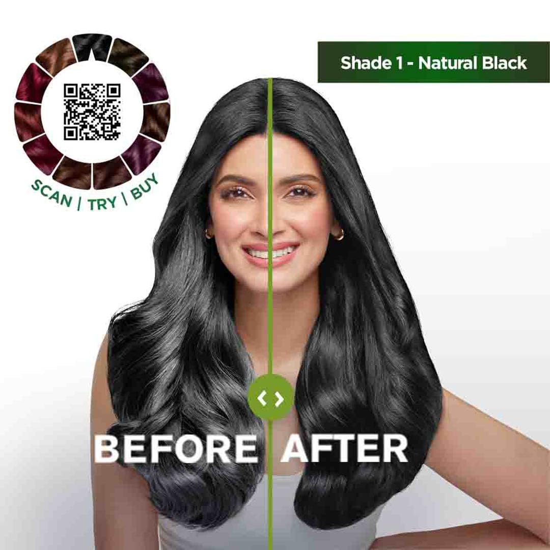 Garnier, Hair Colouring Creme, Long-lasting Colour, Smoothness & Shine, Color Naturals, Shade: 1 Natural Black, 70ml + 60g – view 3