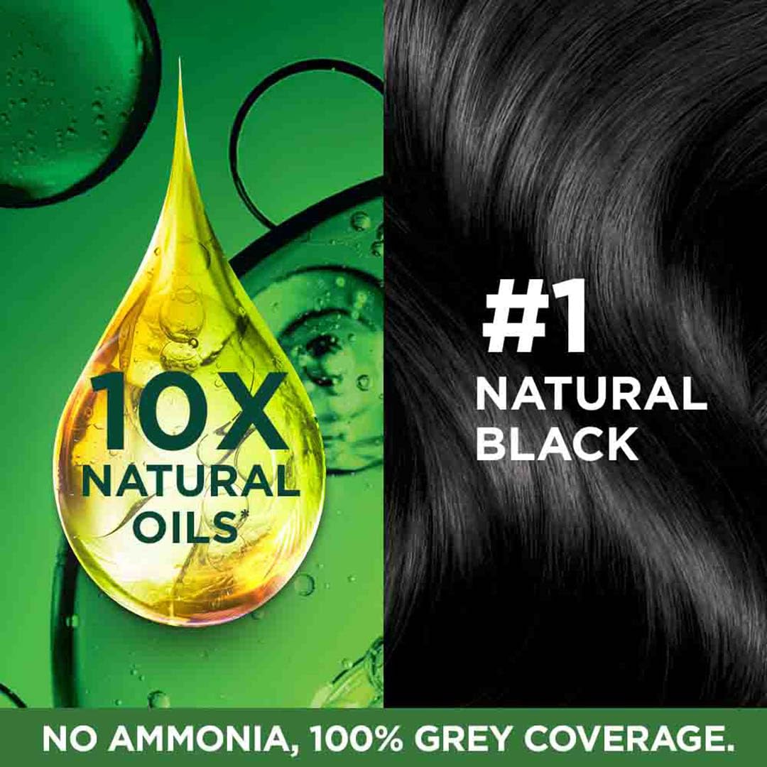 Garnier, Hair Colouring Creme, Long-lasting Colour, Smoothness & Shine, Color Naturals, Shade: 1 Natural Black, 70ml + 60g – view 4