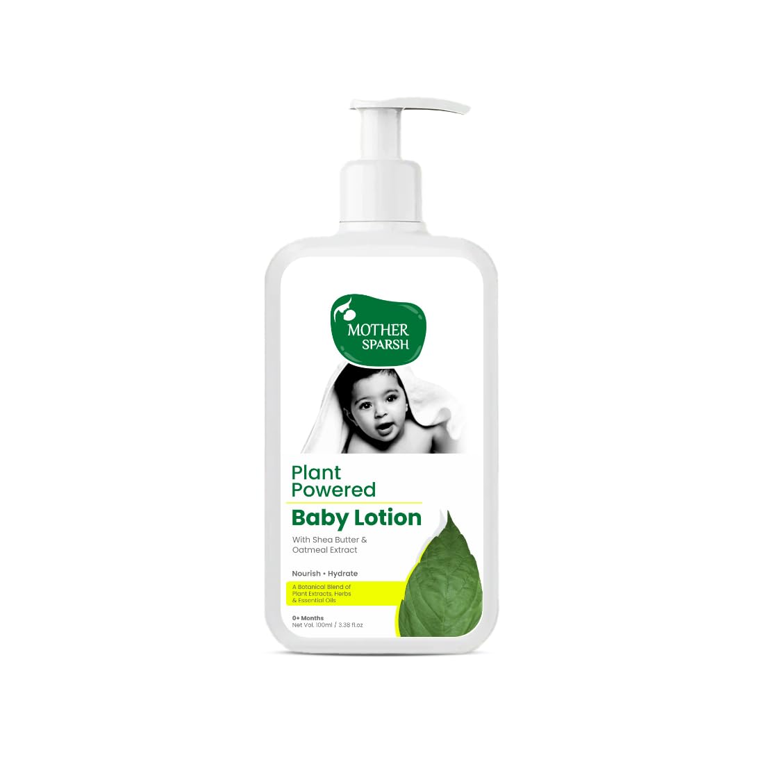 Mother Sparsh 100 ml natural baby lotion bottle for delicate skin