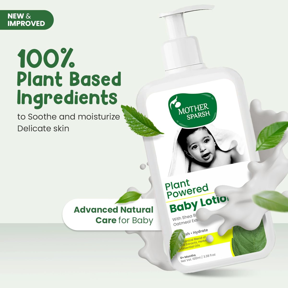 Mother Sparsh Plant Powered Natural Baby Lotion With Organic Shea Butter & Oatmeal Extract – view 2