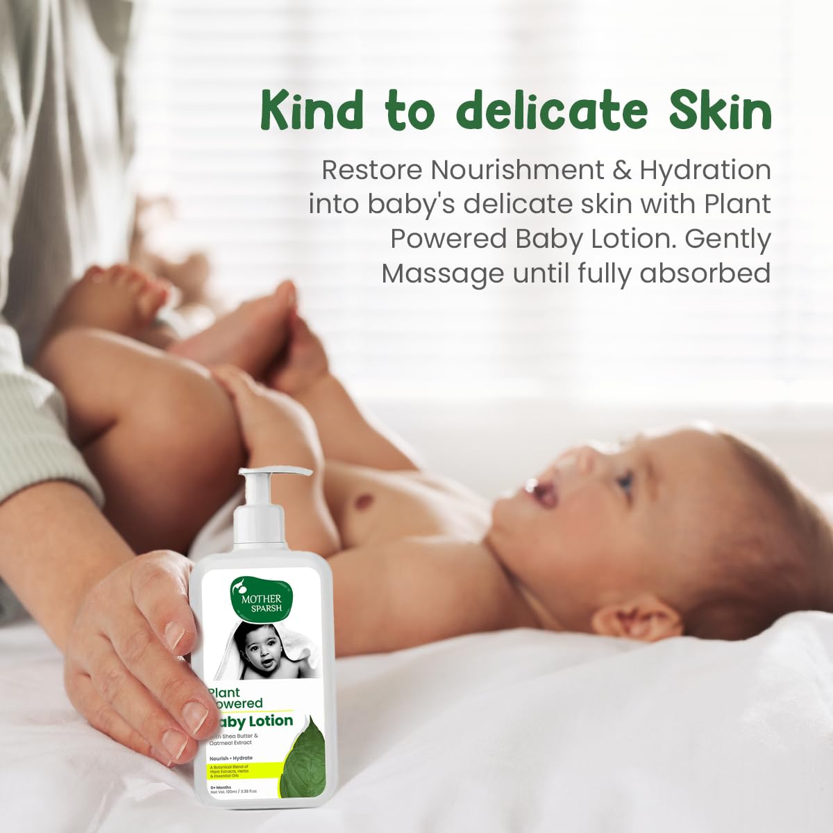 Mother Sparsh Plant Powered Natural Baby Lotion With Organic Shea Butter & Oatmeal Extract – view 5