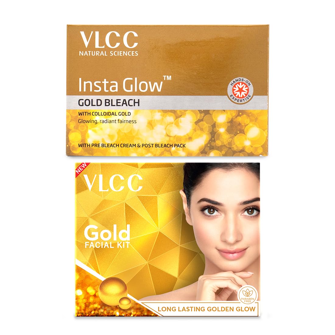 VLCC gold facial kit with bleach in combo pack
