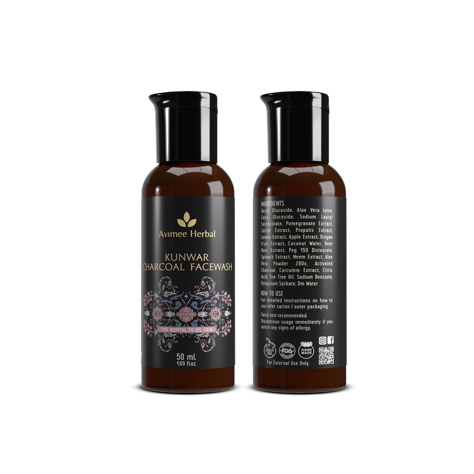 Avimee Herbal Kunwar Charcoal Facewash – view 2