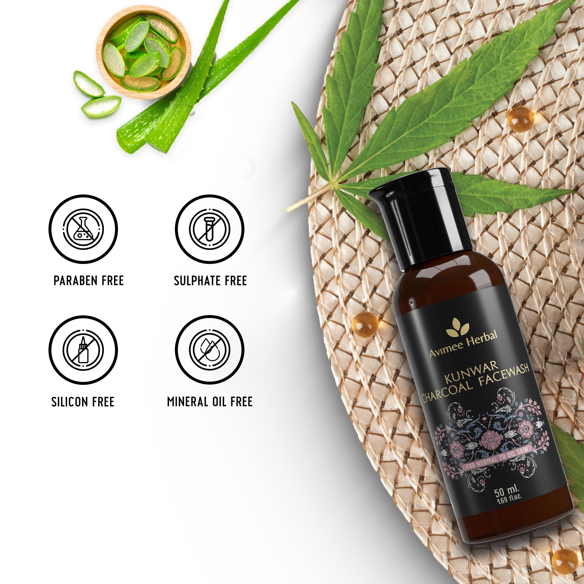 Avimee Herbal Kunwar Charcoal Facewash – view 4