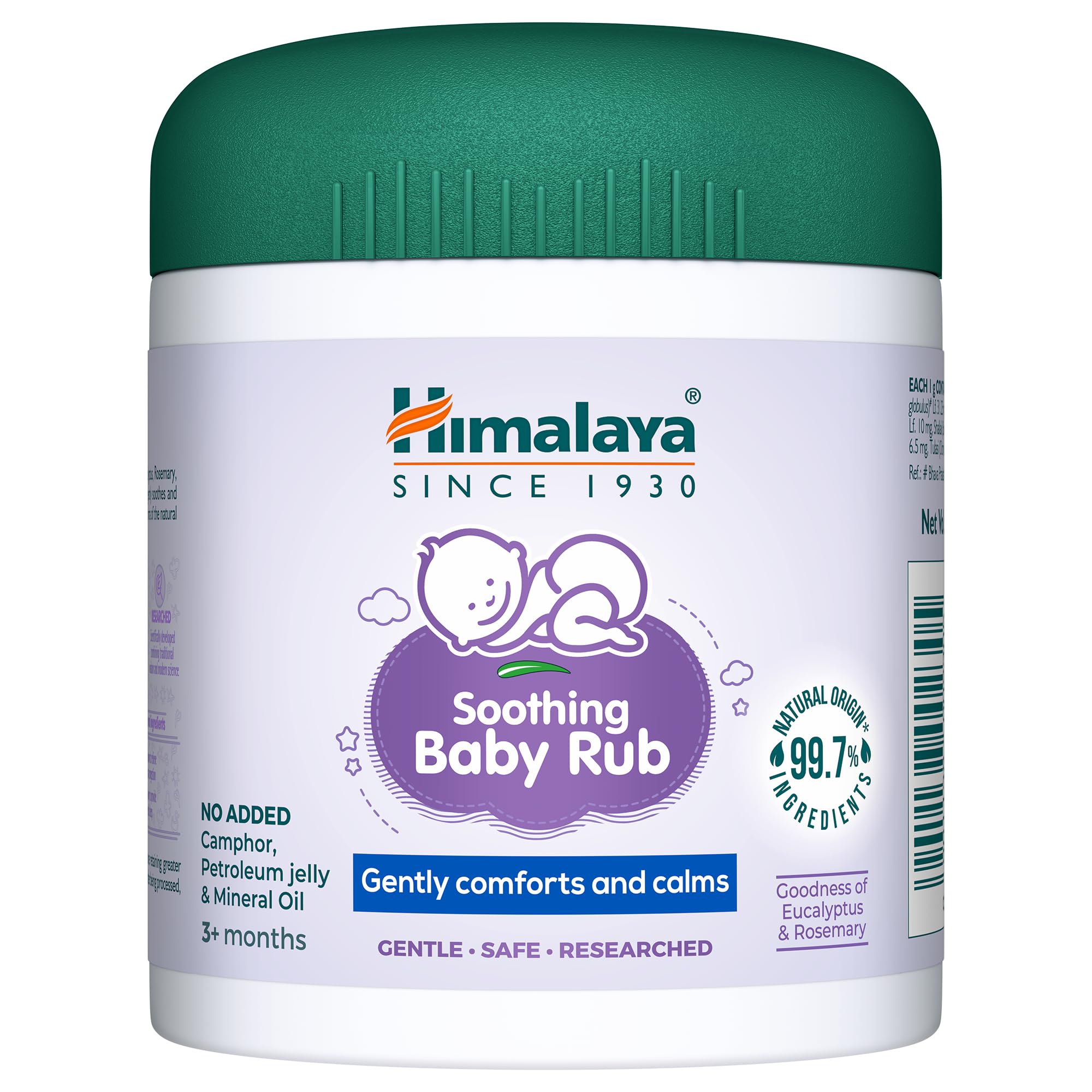 Himalaya baby rub 50 ml jar with eucalyptus oil blend