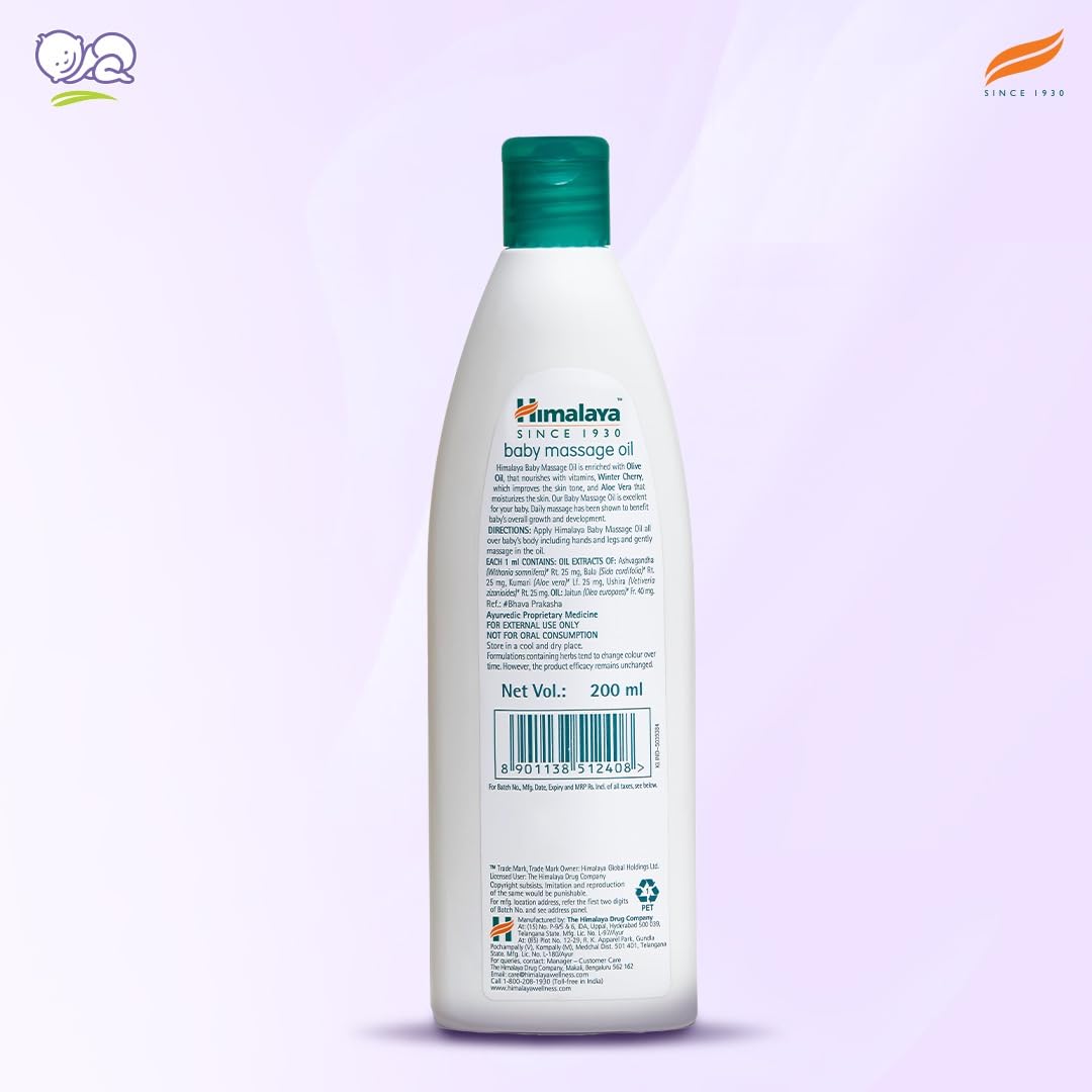Himalaya Herbals Baby Massage Oil (100ml) – view 8
