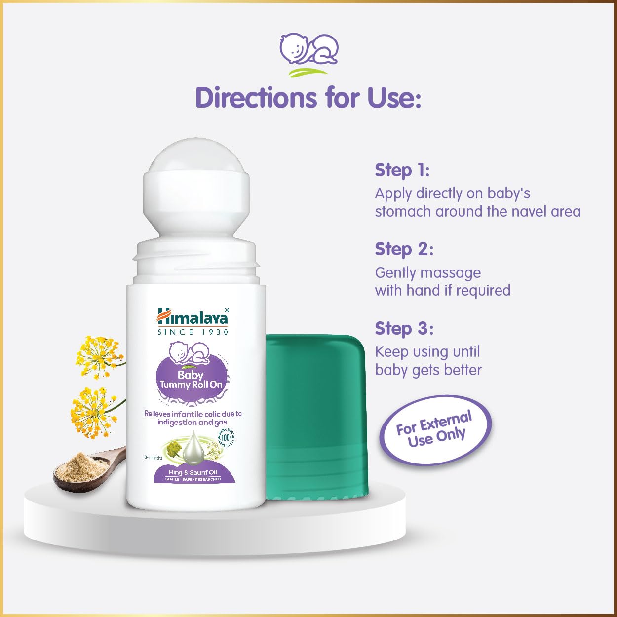 Himalaya Baby Tummy Roll on - 40ml – view 7