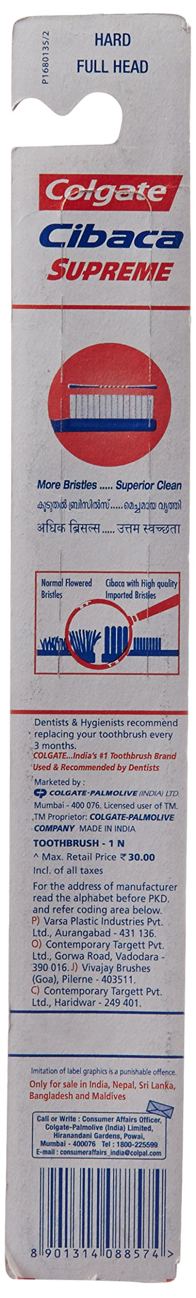 Colgate Toothbrush Cibaca Supreme Full Head Hard Bristles - 2 Pieces – view 2