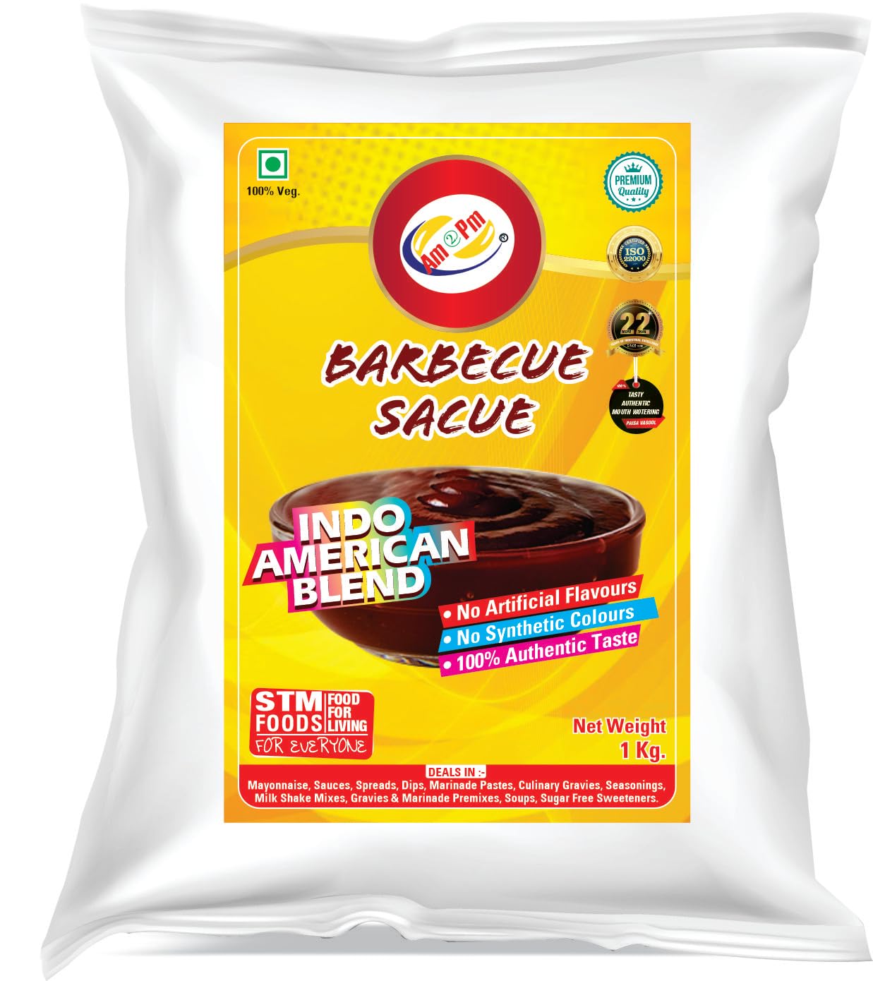 Smoky tangy Am 2 Pm barbecue sauce bag, 1 kg