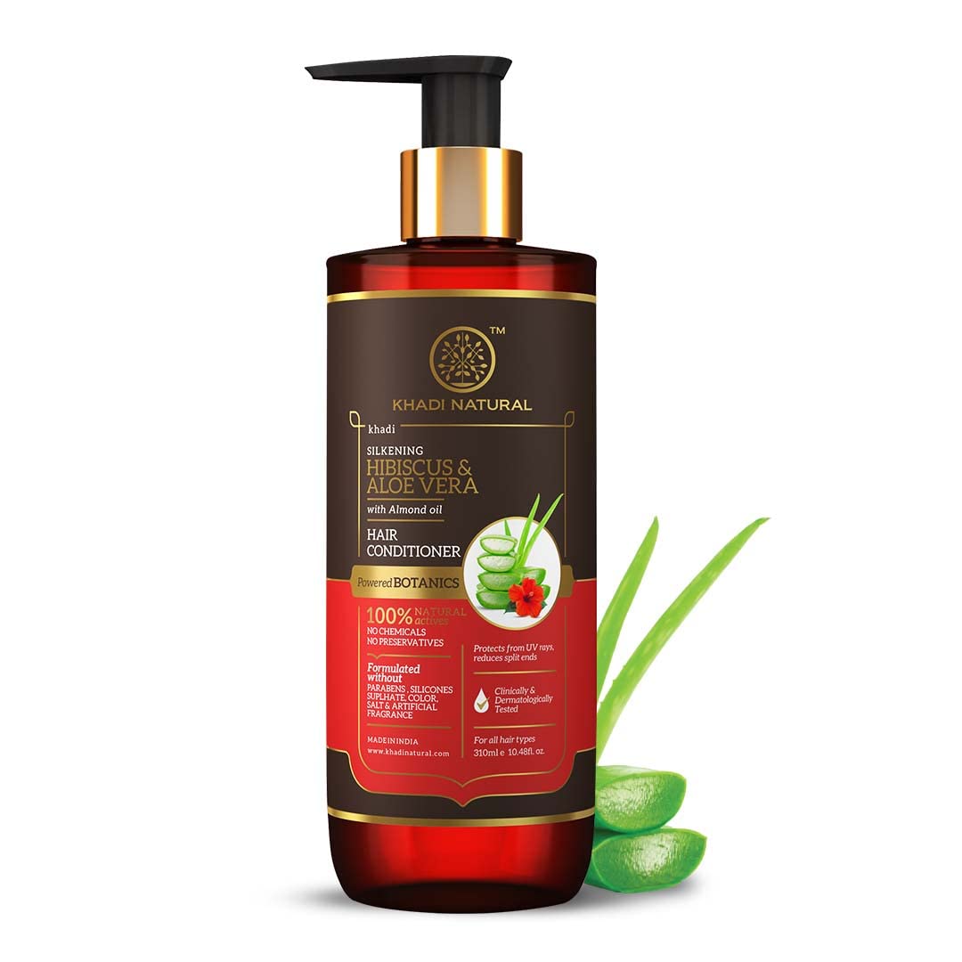 Khadi Natural 310 ml hibiscus aloe vera hair conditioner bottle