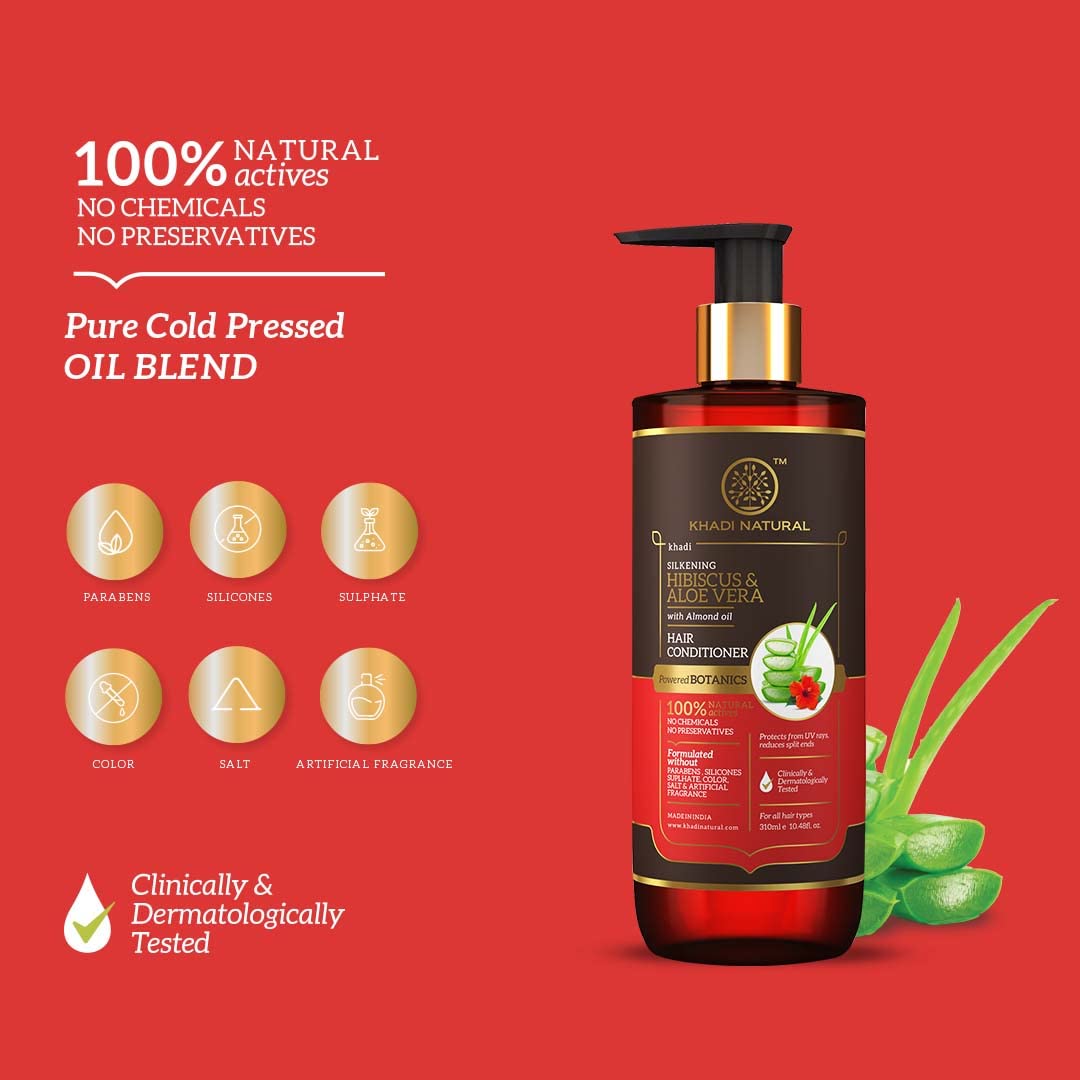 KHADI NATURAL Hibiscus & Aloe Vera Hair Conditioner – view 3