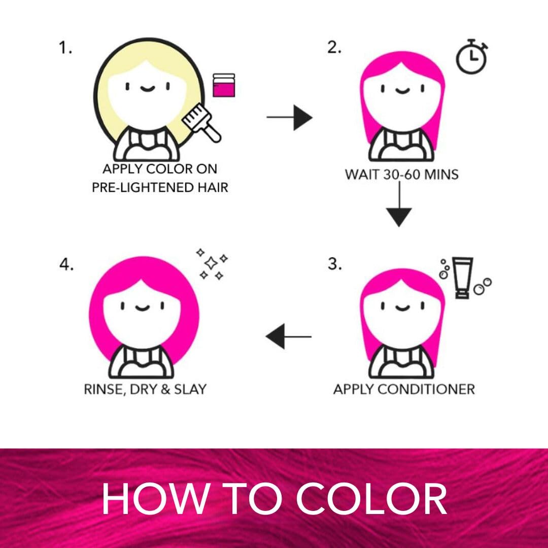 Paradyes Semi-permanent Carola Pink DIY Conditioner Based Hair Colour 120 gm and Lighten Up! Bleach Pack 30 Vol. for all Hair Types – view 5