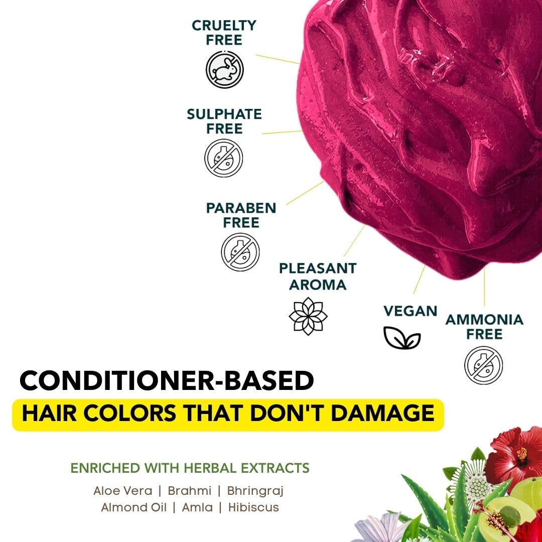 Paradyes Semi-permanent Carola Pink DIY Conditioner Based Hair Colour 120 gm and Lighten Up! Bleach Pack 30 Vol. for all Hair Types – view 6