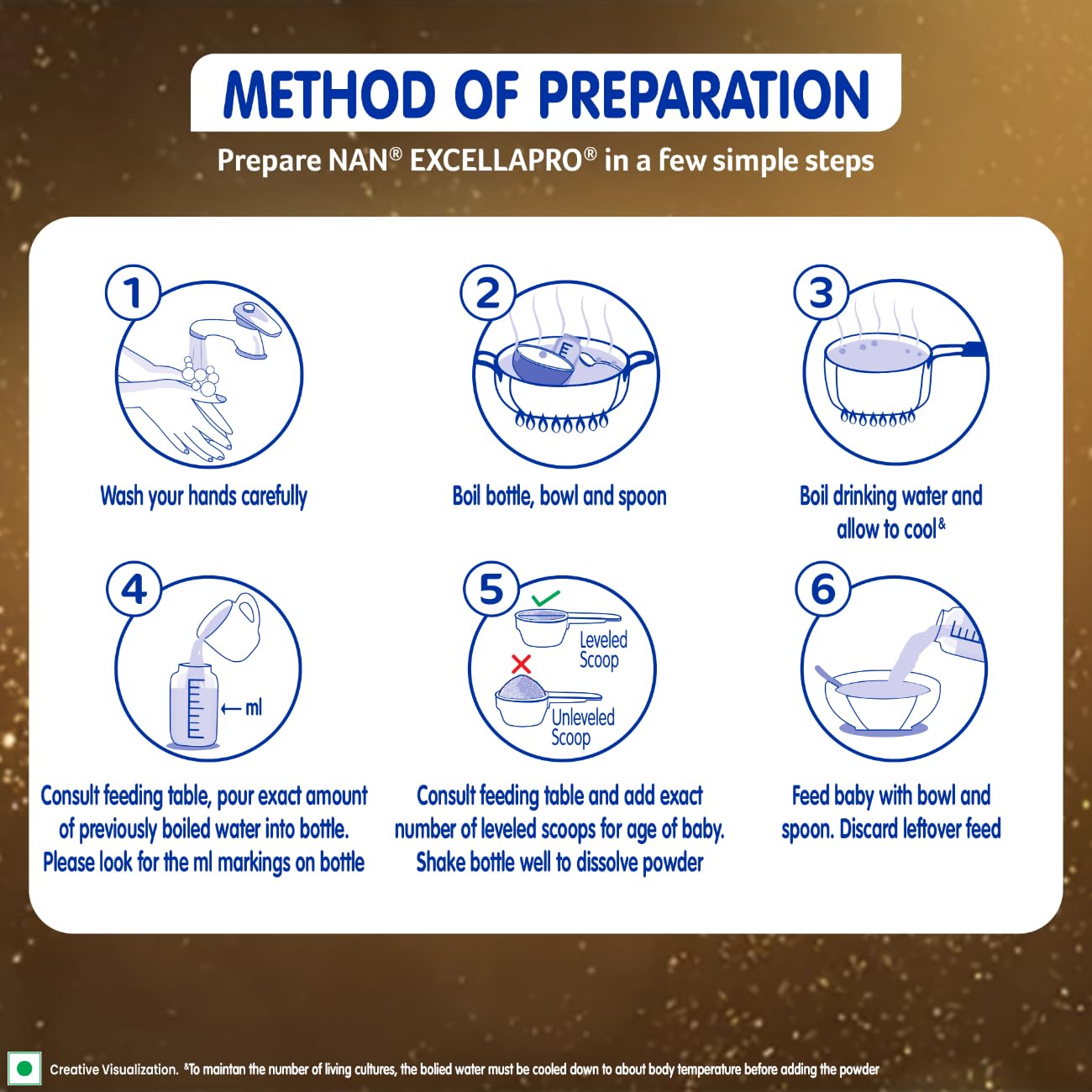 EXCELLAPRO Stage 1 Infant Formula Milk Powder with HMOs & Probiotic for Babies (Up To 6 Months), 400g Tin With Smartlid – view 9