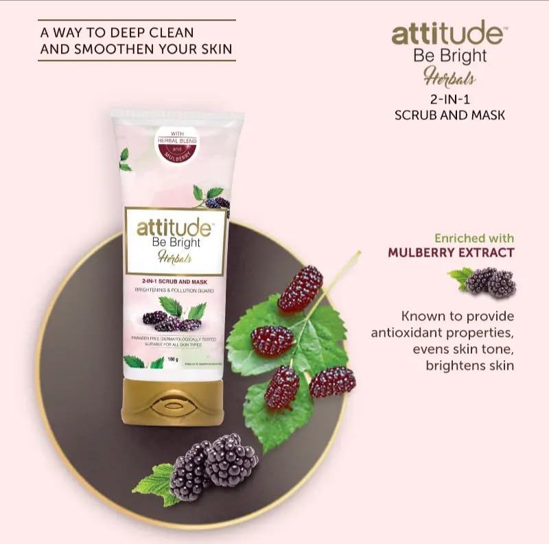 Amway Attitude Be Bright Herbals 2-in-1 Scrub and Mask 100gm – view 3