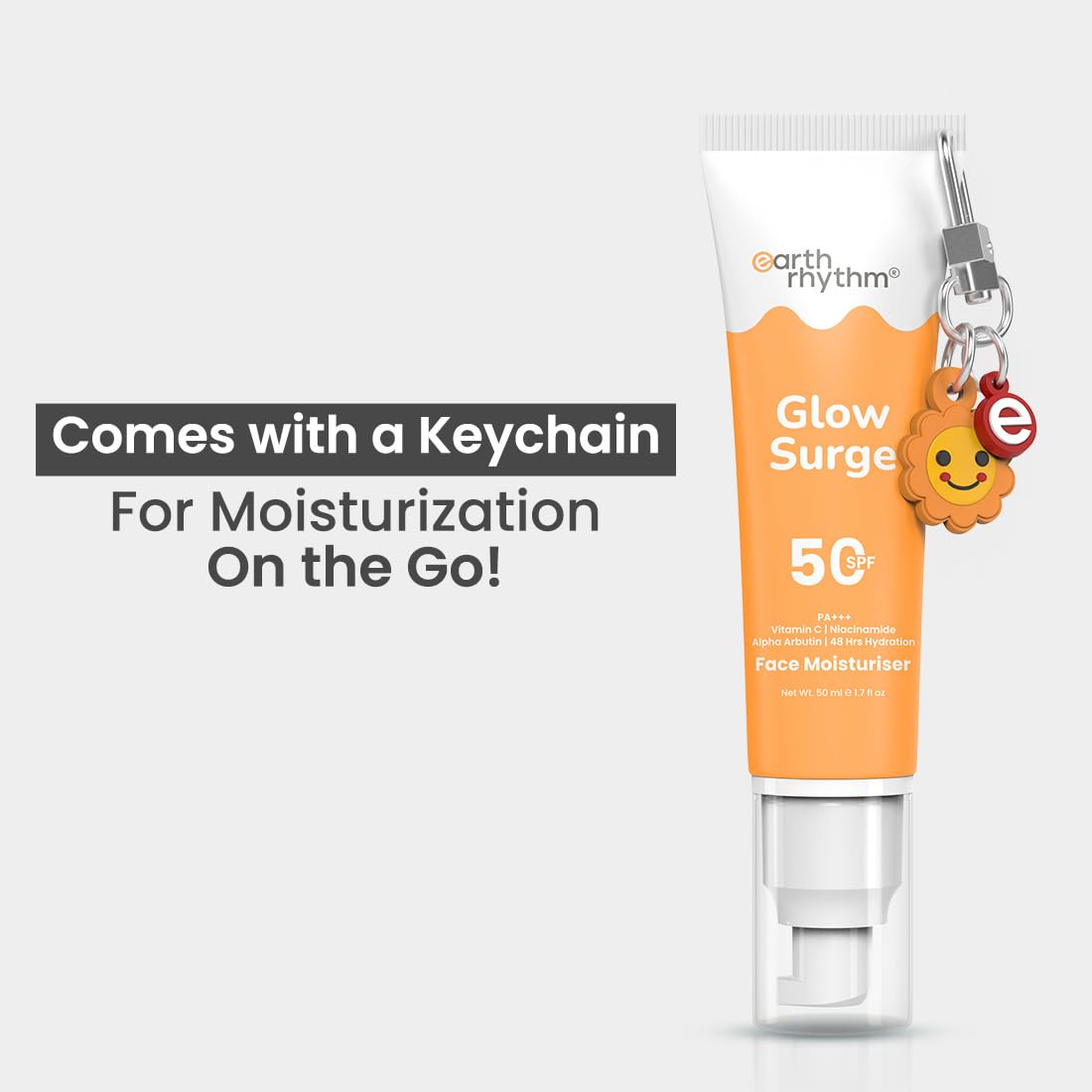 Earth Rhythm Glow Surge Face Moisturizer with SPF 50 PA++++ Infused with Niacinamide, Vitamin - C for Intense Hydration, For all skin types - 50ml – view 6
