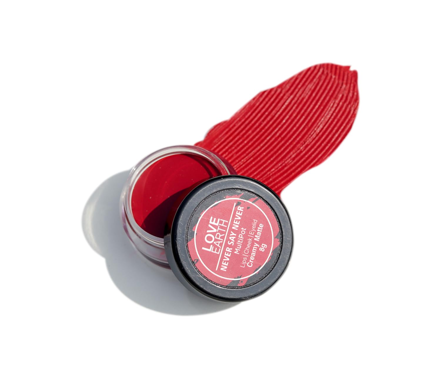 Creamy matte multipot for lips, cheeks, and eyelids