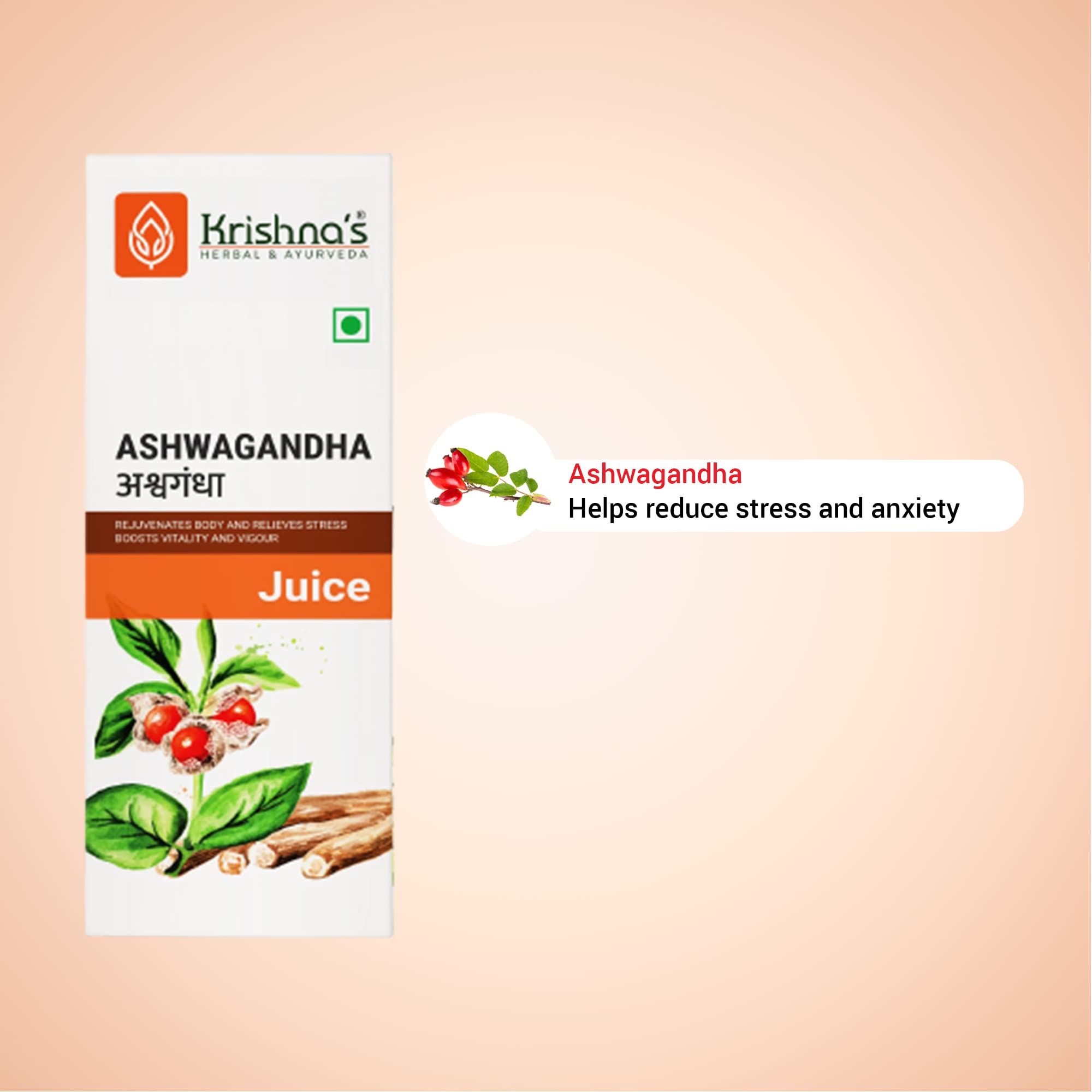 Krishna's Ashvagandha Juice 1L – view 3