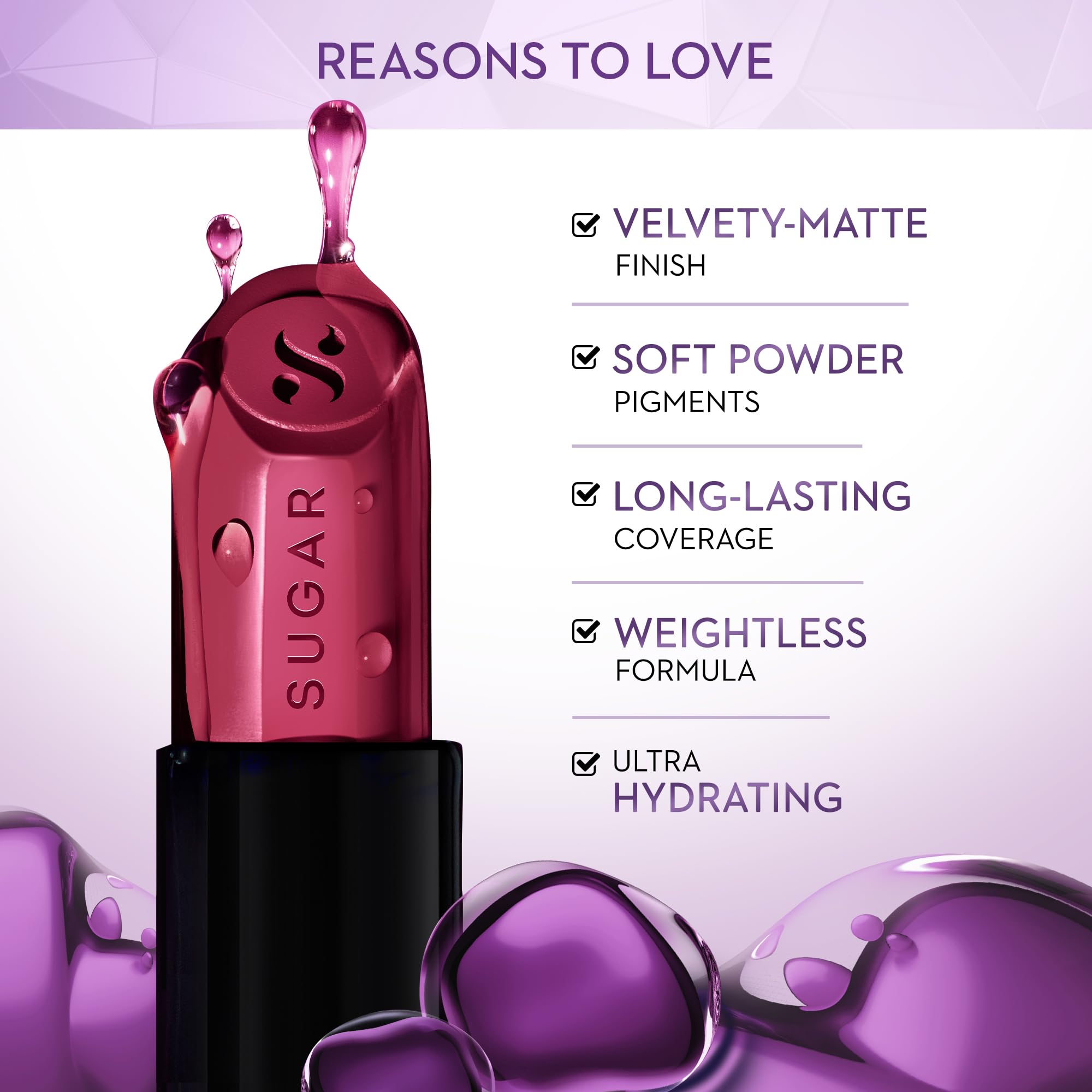 SUGAR Cosmetics Glide Peptide Serum Lipstick with Hyaluronic Acid & Vitamin E – view 2