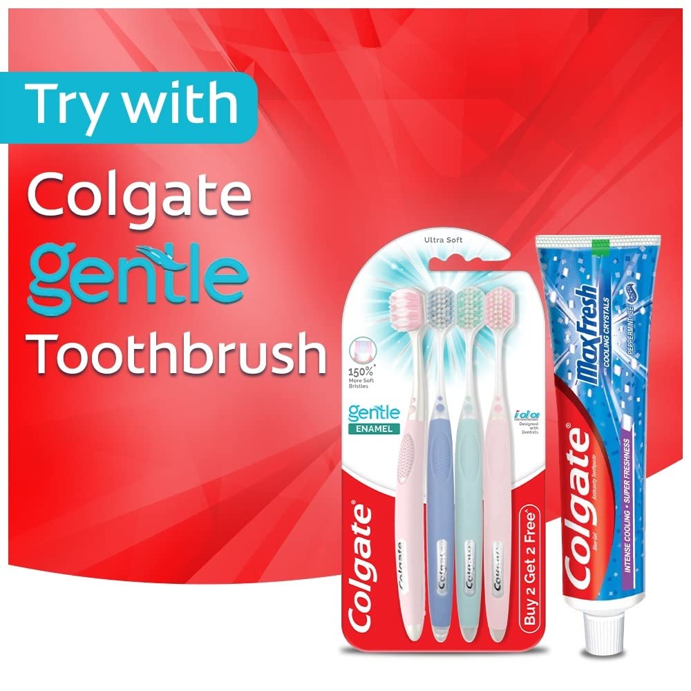Colgate MaxFresh Toothpaste, Blue Gel Paste with Menthol for Super Fresh Breath, 600g, 150g X 4 (Peppermint Ice, Saver Pack) – view 5