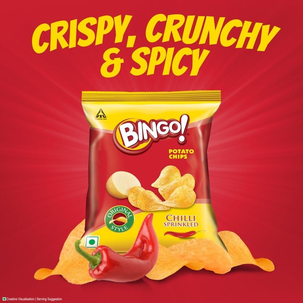 Bingo Original Style Chilli Sprinkled Potato Chips 90 G – view 3