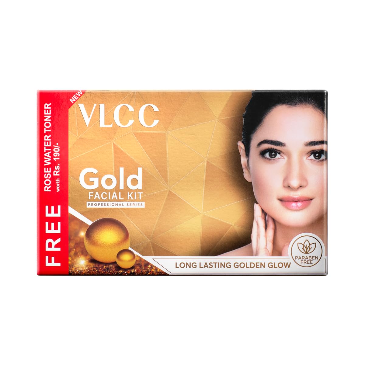VLCC gold facial kit and rose water toner pack