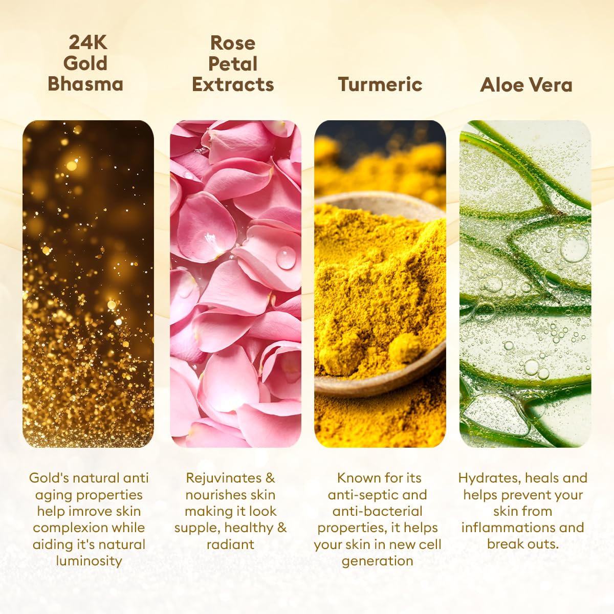 VLCC Gold Facial Kit with FREE Rose Water Toner - 300g + 100ml – view 5