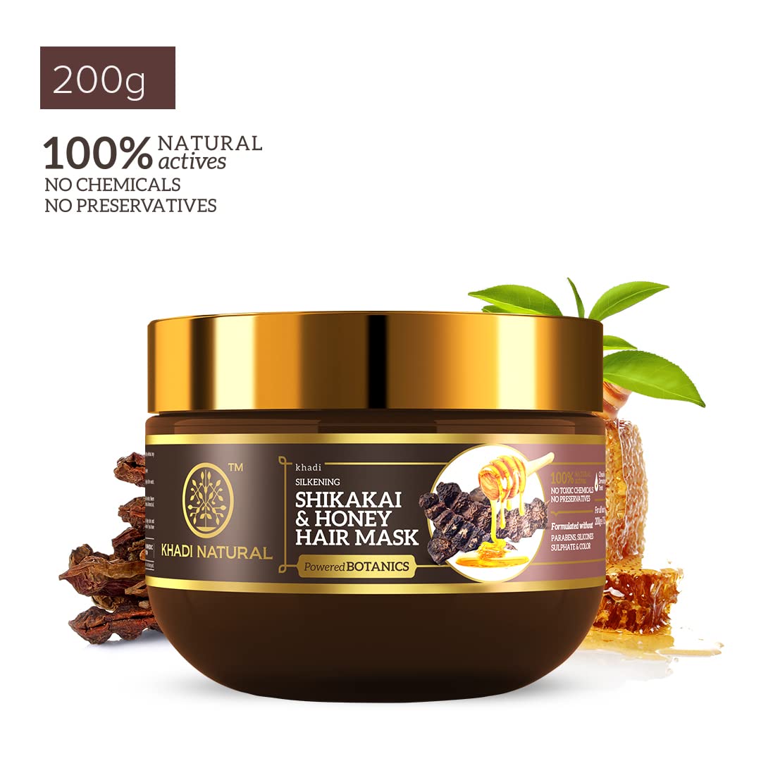 KHADI NATURAL Shikakai & Honey Hair Mask-Powered Botanics 200GM – view 2