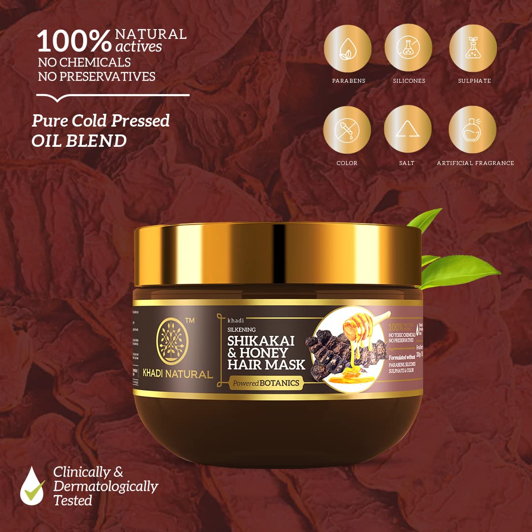 KHADI NATURAL Shikakai & Honey Hair Mask-Powered Botanics 200GM – view 3