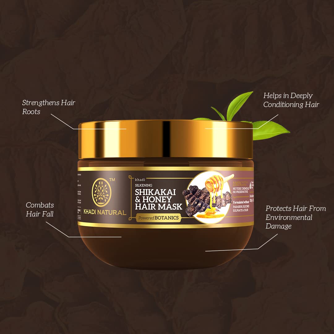 KHADI NATURAL Shikakai & Honey Hair Mask-Powered Botanics 200GM – view 4