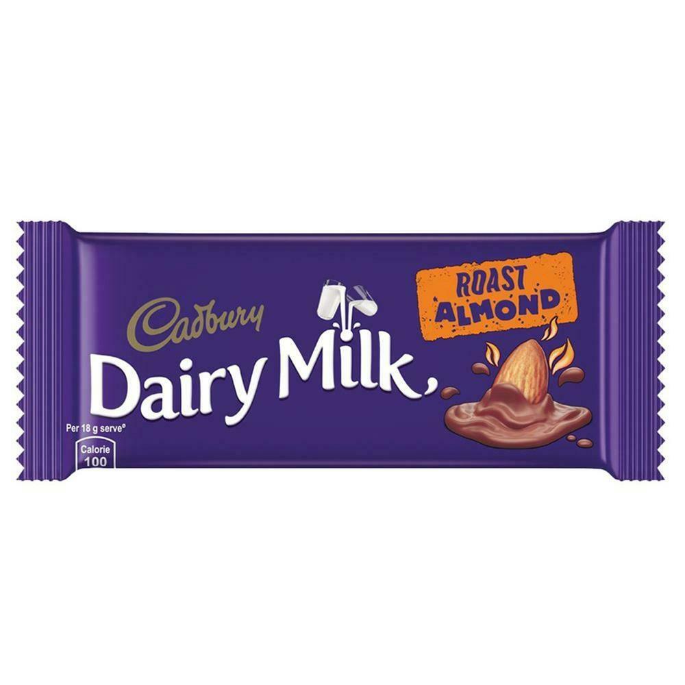 Pack of 12 Cadbury Dairy Milk Roast Almond chocolate bars