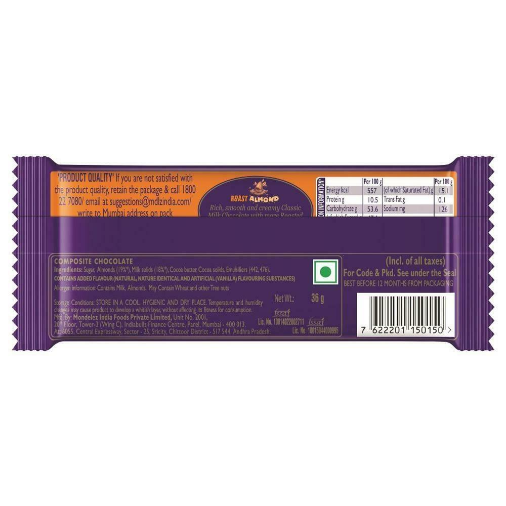 Cadbury Dairy Milk Roast Almond Chocolate 36 G – view 2