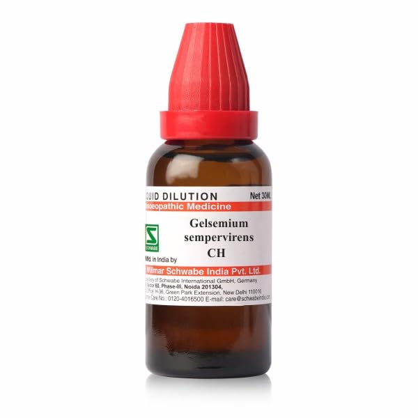 Front view of Dr. Willmar Schwabe Gelsemium Sempervirens 30CH bottle
