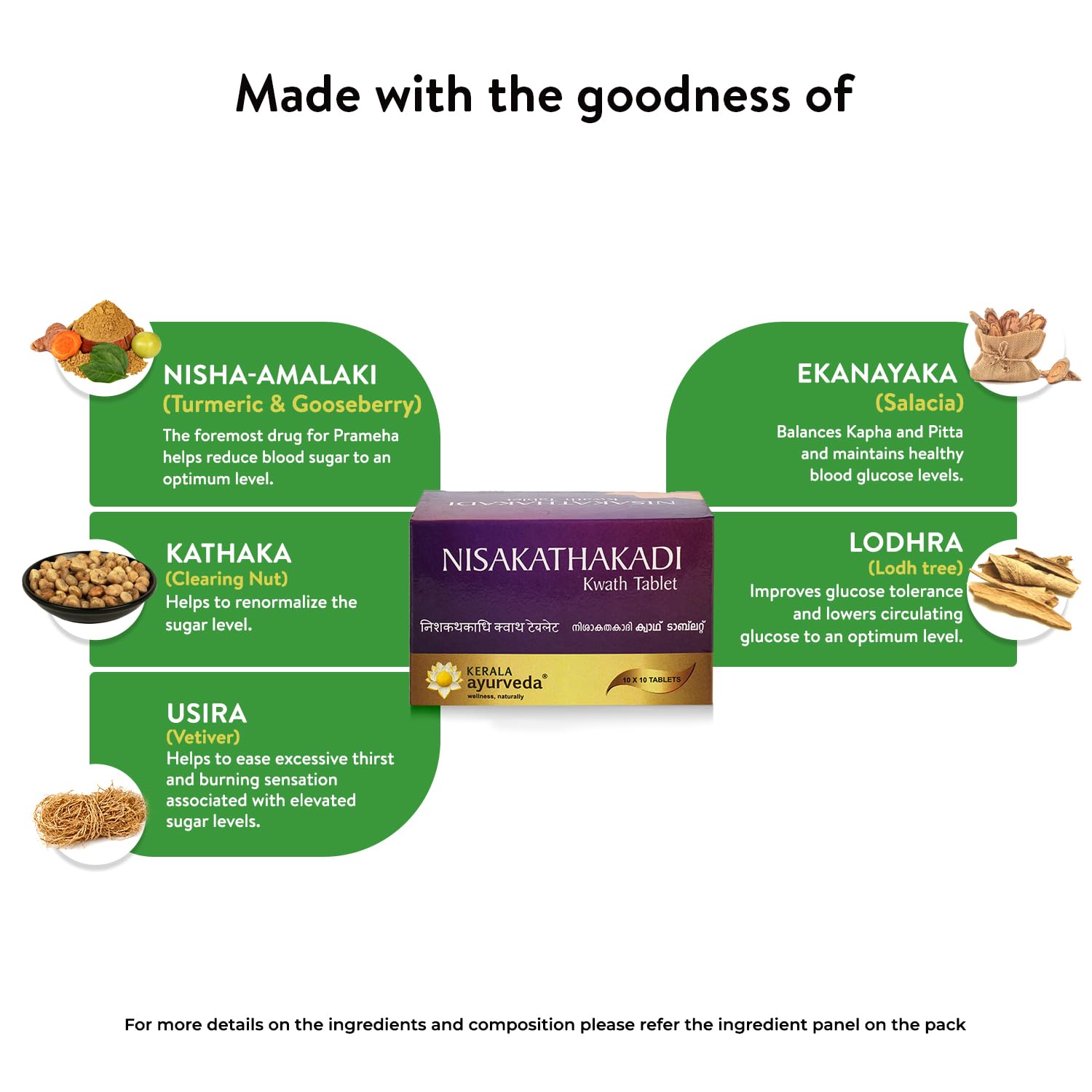 Kerala Ayurveda Nisakathakadi Kwath Tablet 100 Tablets – view 5