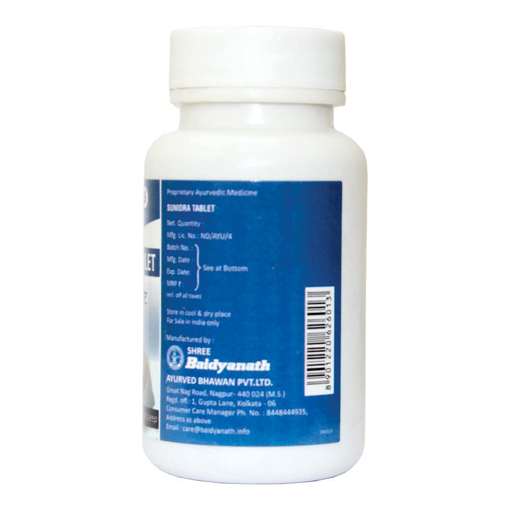 Baidyanath Sunidra Tablet - Non-Habit Sleeping Pills - 60 Tablets – view 3