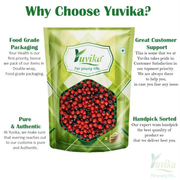 Yuvika Chirmati Lal - Abrus Precatorius - Jequerity Seeds - Rosary Pea - Red Gunja 100 Grams – view 3