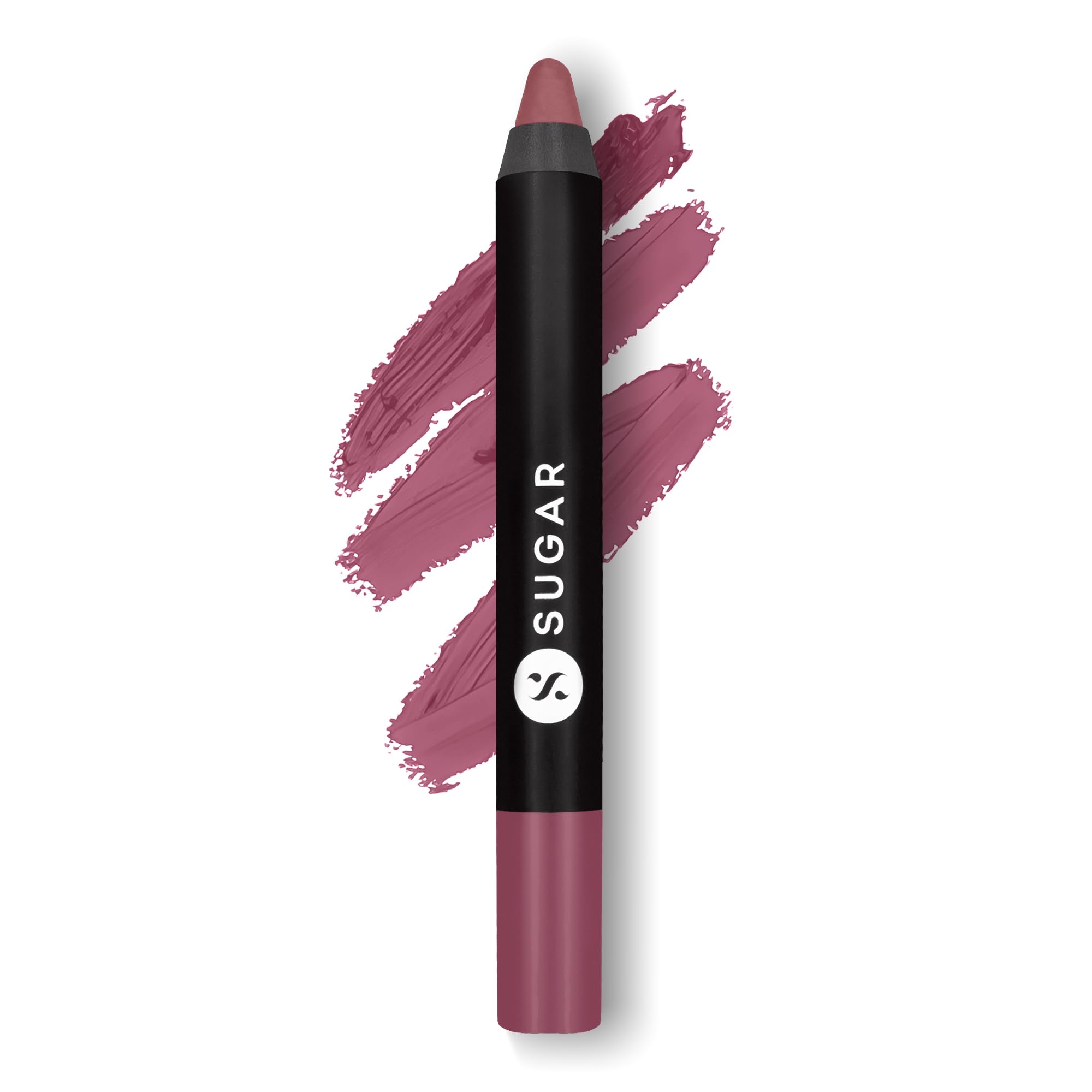 Mauve pink SUGAR lip crayon with matte finish and sharpener