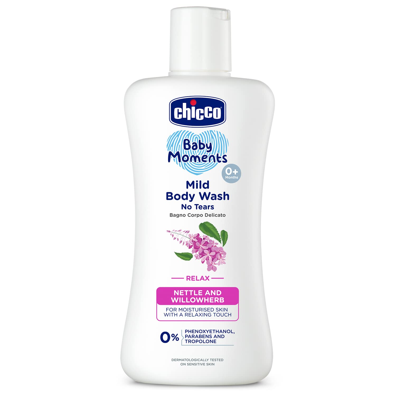Chicco baby body and face wash gel bottle 200 ml