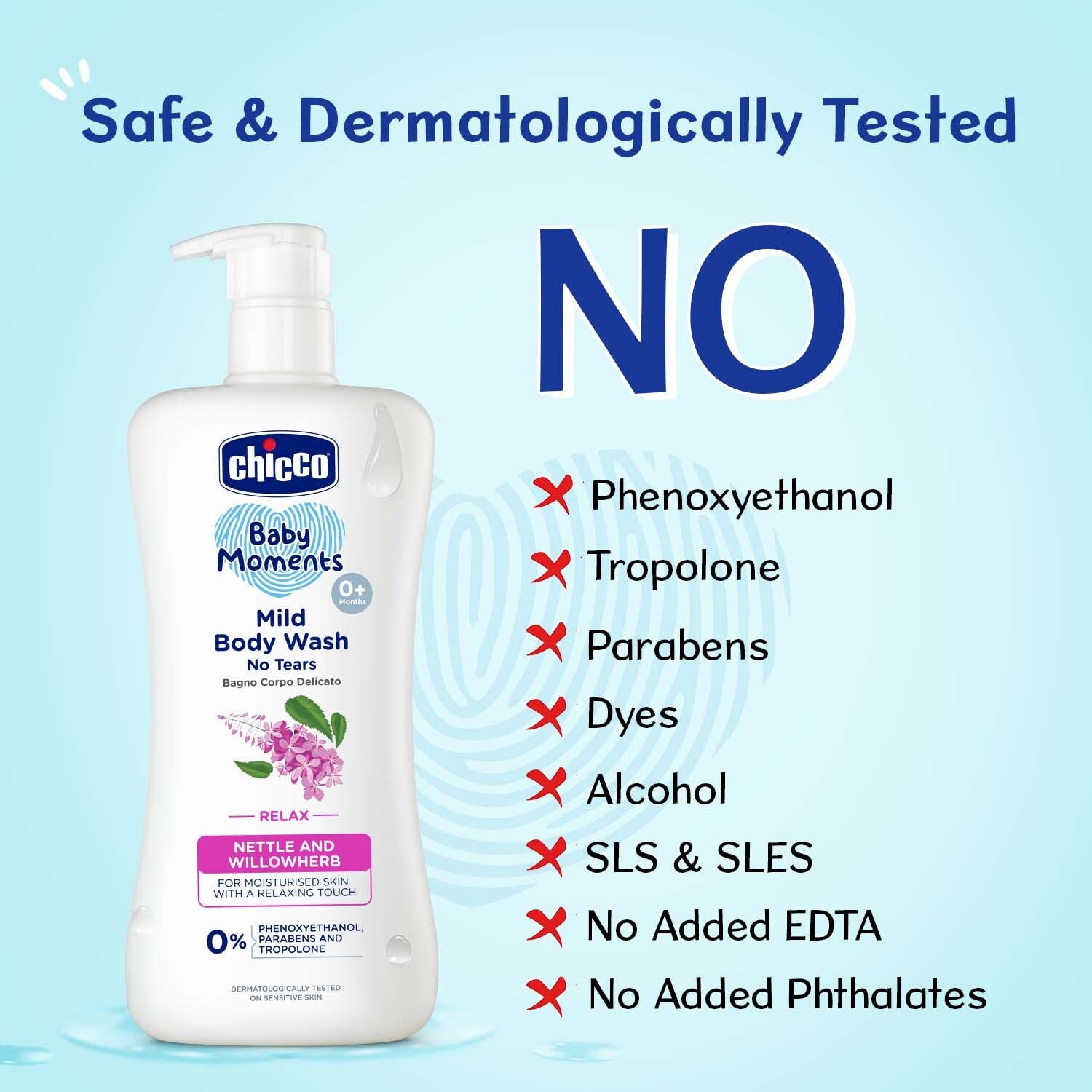 Chicco Baby Moments Mild Body Wash Relax, New Advanced Formula with Natural Ingredients, No Tears & Soap-Free, Mild formula for Baby – view 6