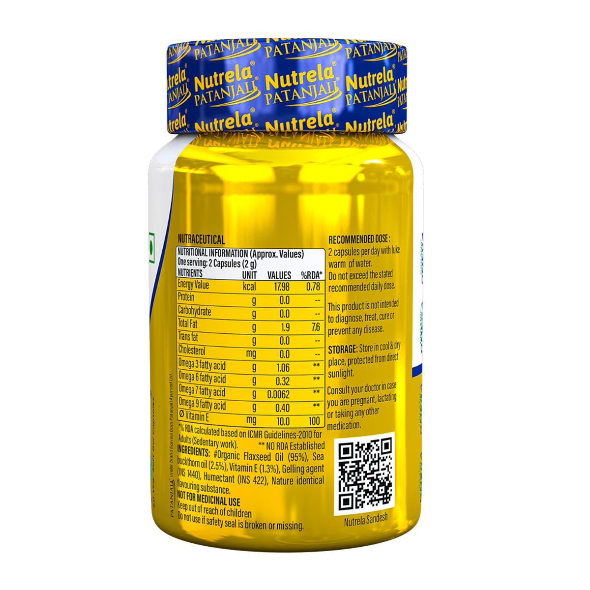 Patanjali Nutrela Org Omega 3 6 7 9 45 g – view 3
