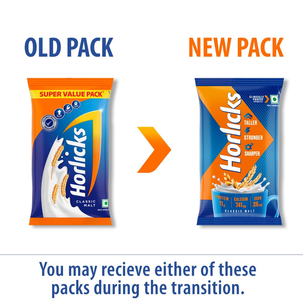 Horlicks Classic Malt Standard 400/450gm Pouch (weight may vary) – view 3