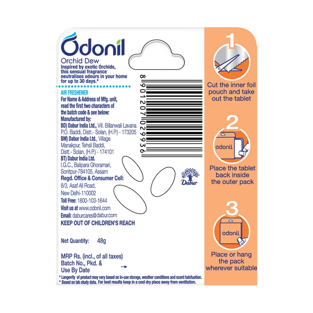 Odonil Bathroom Air Freshner Blocks (Orchid Dew) - 48g – view 2